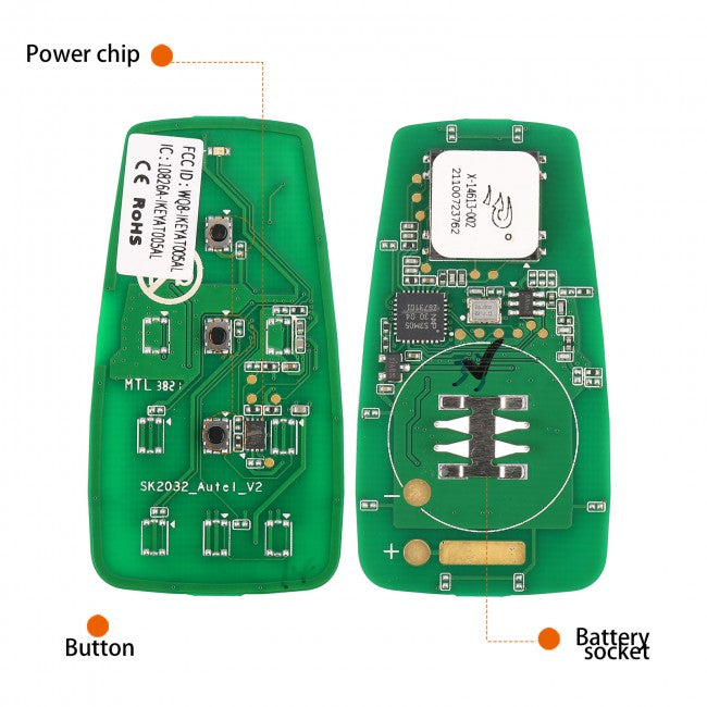 AUTEL IKEYAT003AL Independent 3 Buttons Key internal