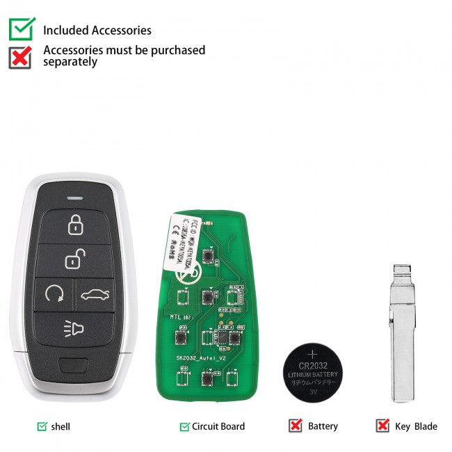 AUTEL IKEYAT005BL  5-Button Universal Smart Key