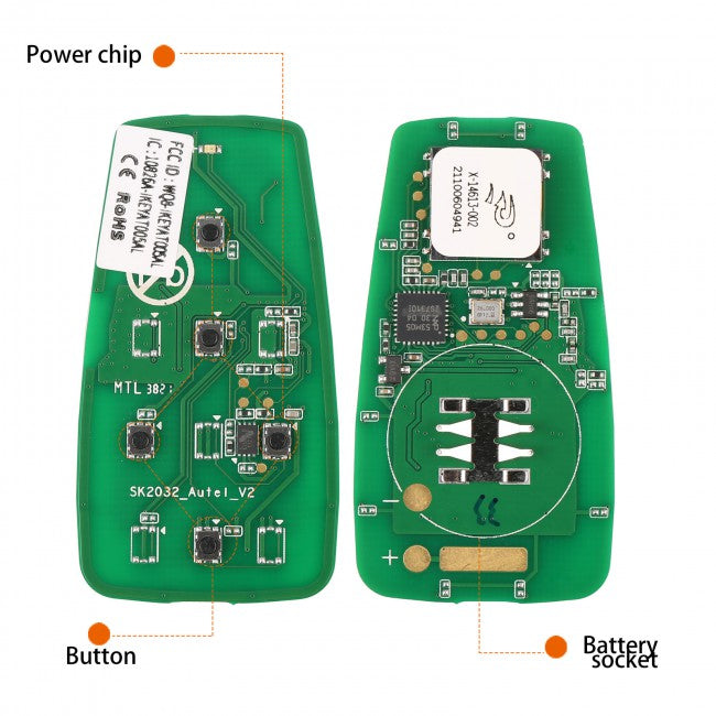 AUTEL IKEYAT005BL Independent 5-Button Universal Smart Key internal