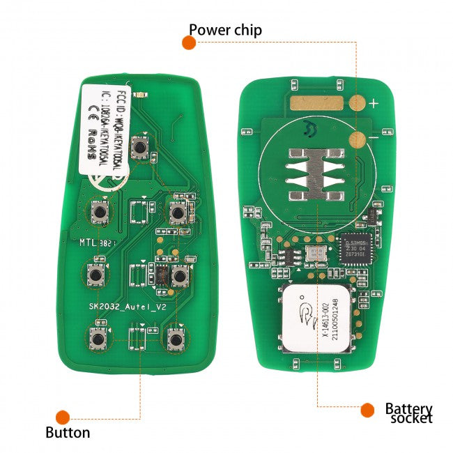 AUTEL IKEYAT007AL Independent 7 Buttons Key internal