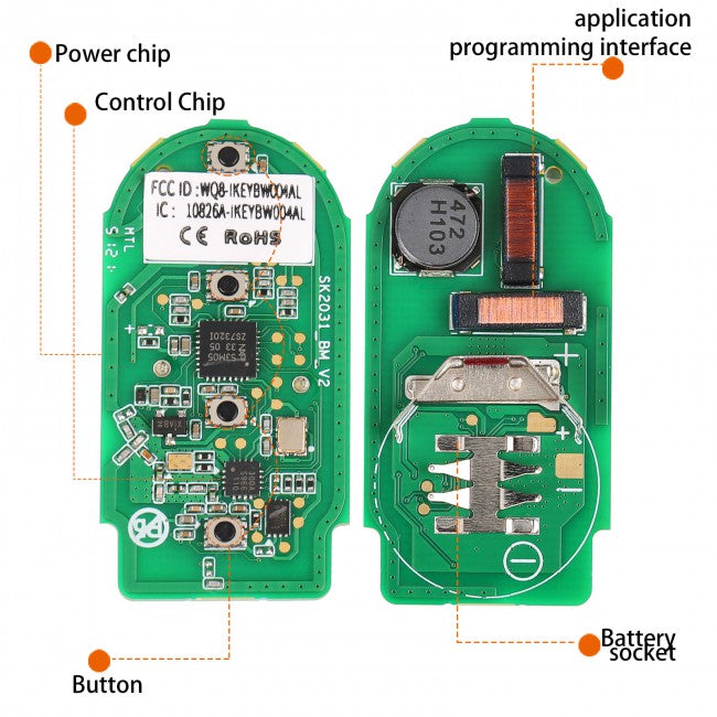 AUTEL IKEYBW004AL BMW 4 Buttons Smart Universal Key internal