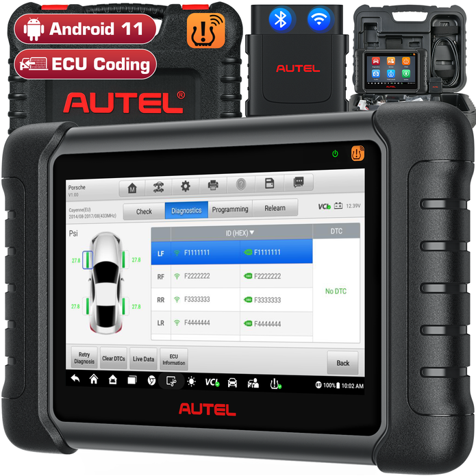 Autel MaxiDas DS808S-TS Wireless TPMS Diagnostic Tool, Complete TPMS  Programming, OE-Level All Systems Diagnosis, 30+ Services, Upgraded of  MP808S/