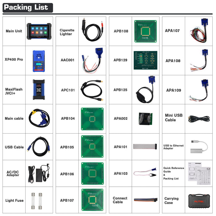 Autel MaxiIM IM608 II Packing List